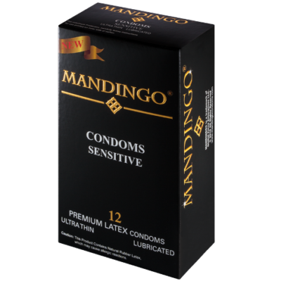Mandingo-Sensitive-Lubricated- Condoms- 12 Pk
